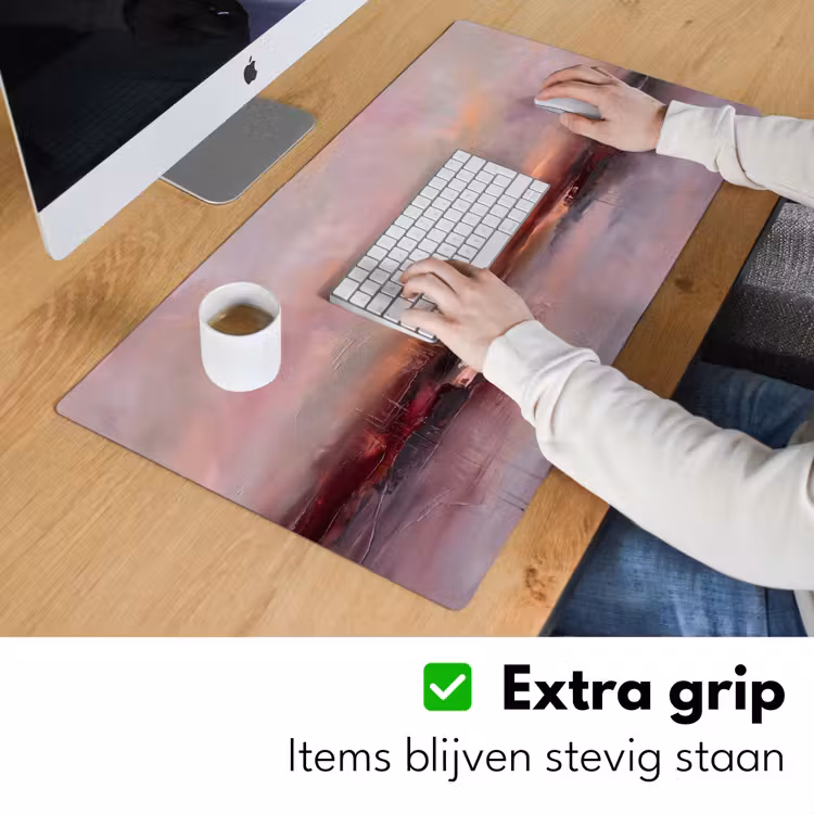 Landschap - Zonsondergang - Abstract - Modern - Roze Muismat XXL klein -sfeer3