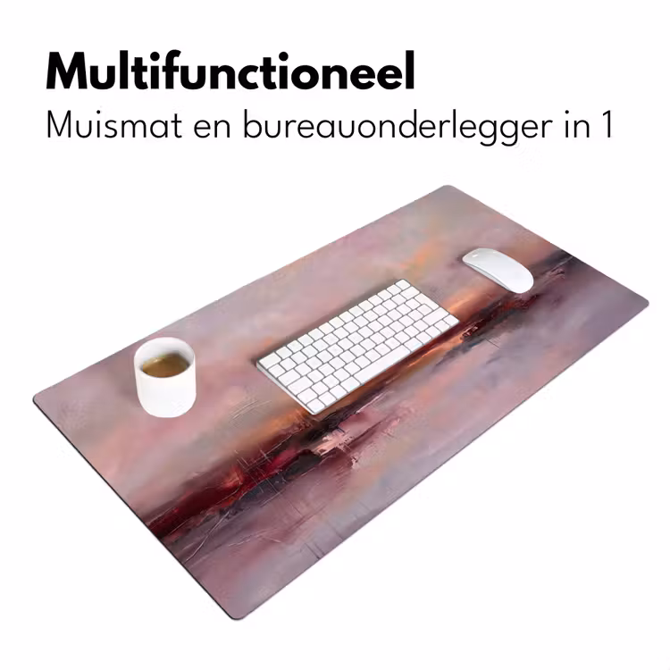 Landschap - Zonsondergang - Abstract - Modern - Roze Muismat XXL klein -sfeer4