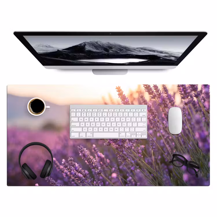 Lavendel - Paars - Zonlicht Muismat XXL klein -3d