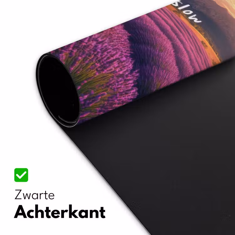 Lavendelveld - Quote - Zonsondergang Muismat XXL klein -sfeer2