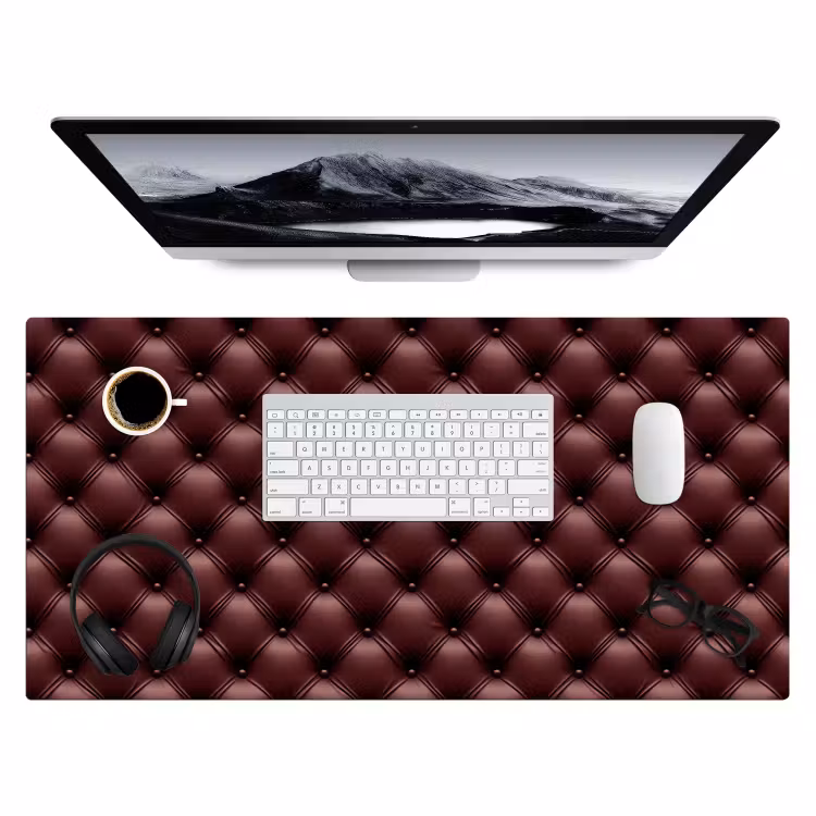 Leer - Patroon - Bordeaux Muismat XXL klein 681 -3d