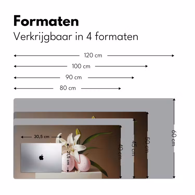 Lelies - Eieren - Pasen Muismat XXL klein -sfeer5