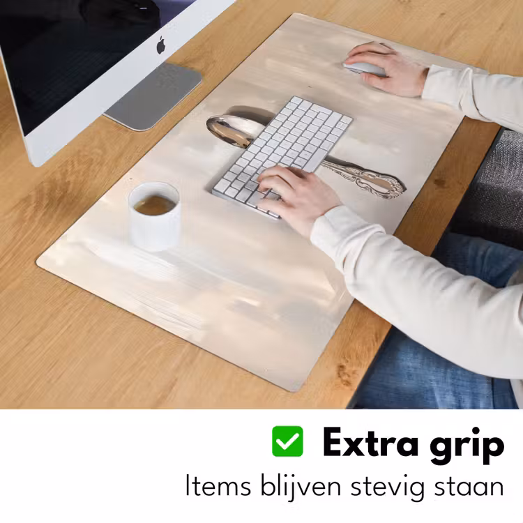 Lepel - Verf - Zilver Muismat XXL klein -sfeer3
