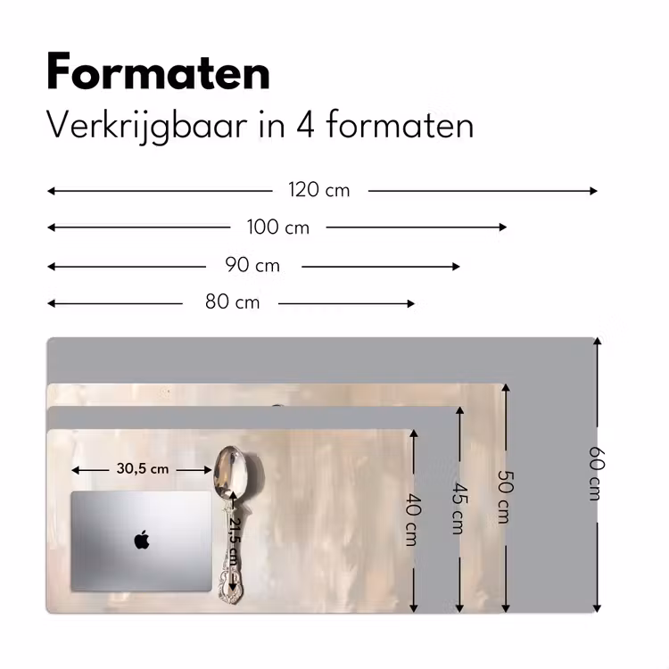 Lepel - Verf - Zilver Muismat XXL klein -sfeer5