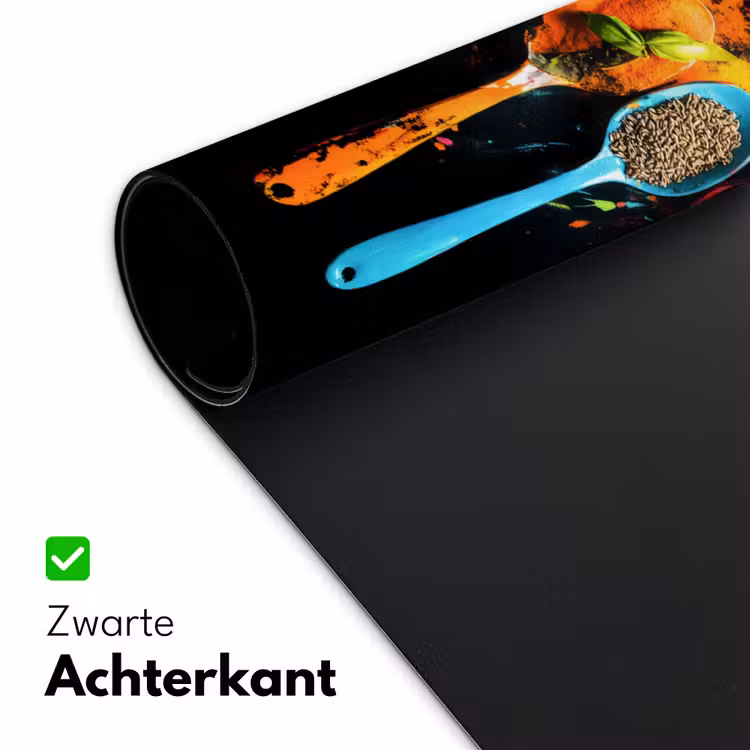 Lepels - Kruiden - Modern - Graffiti - Verf - Kleurrijk Muismat XXL klein -sfeer2