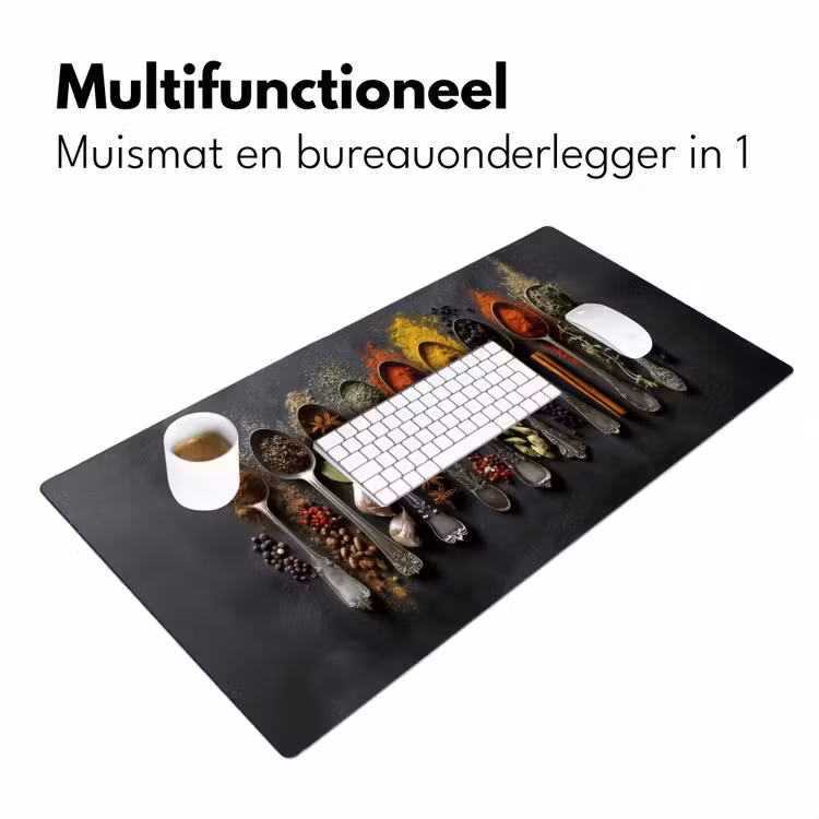 Lepels - Specerijen - Kaneel - Chili Muismat XXL klein -sfeer4