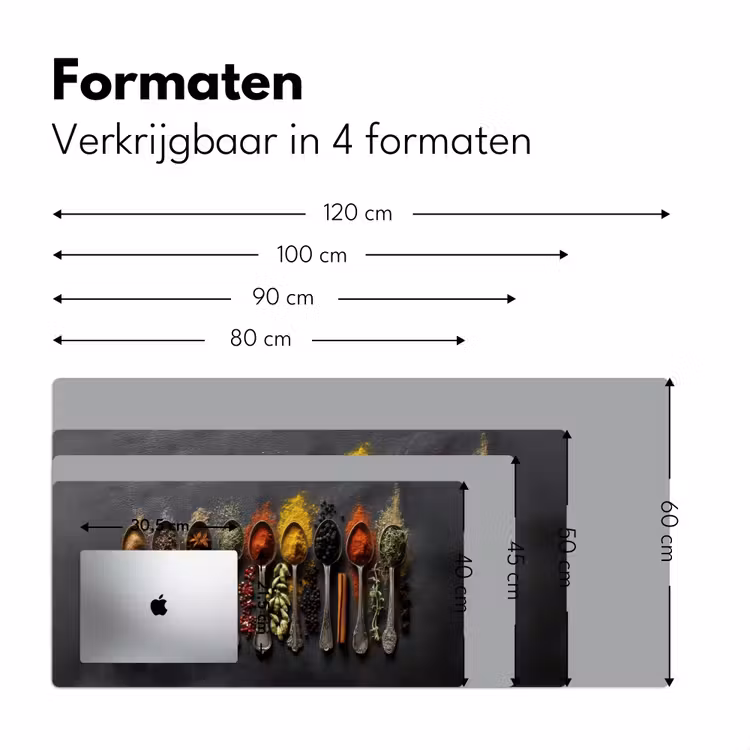 Lepels - Specerijen - Kaneel - Chili Muismat XXL klein -sfeer5