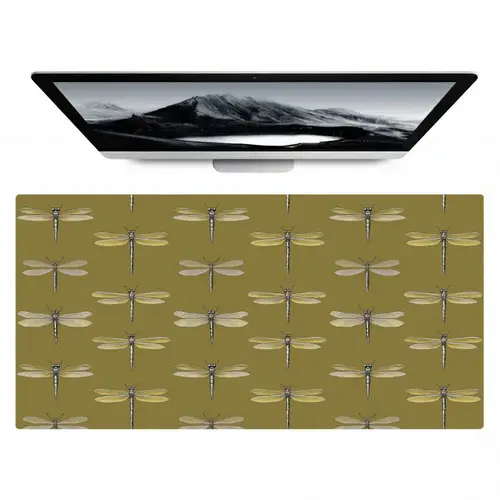 Libellen - Patroon - Groen Muismat XXL klein 681 -zzz3d