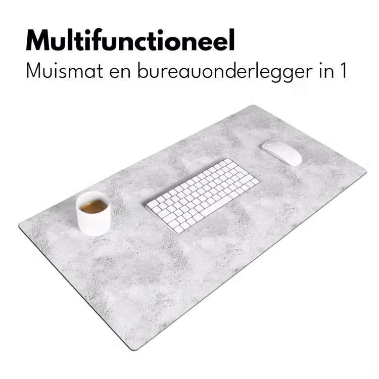 Lichtgrijs - Ruw - Subtiel Muismat XXL klein 681 -sfeer4