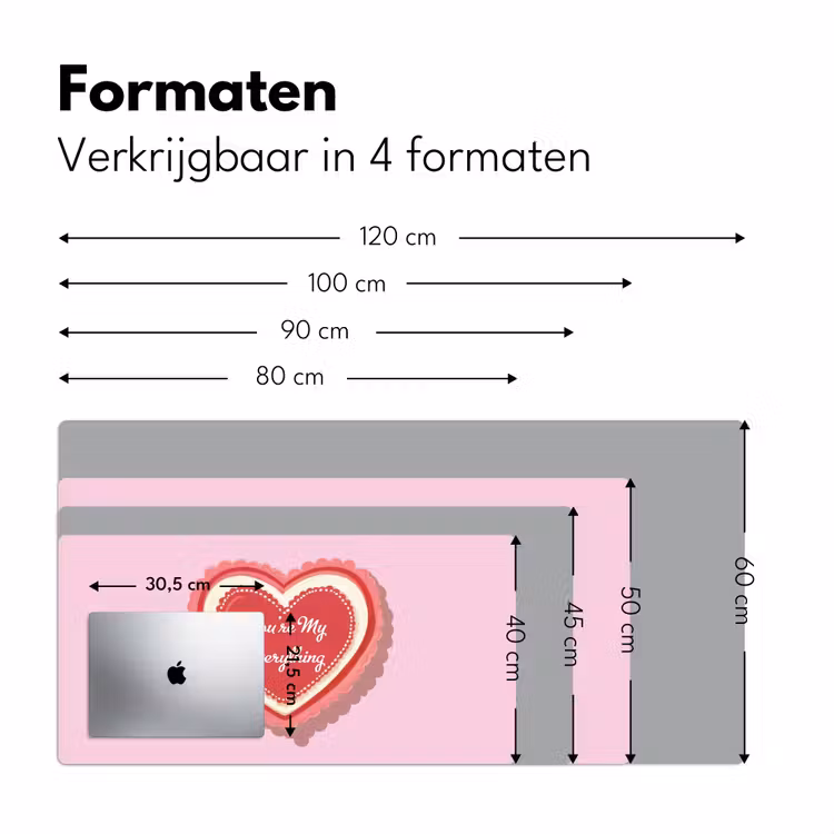 Liefde - Hart - Valentijn Muismat XXL klein -sfeer5