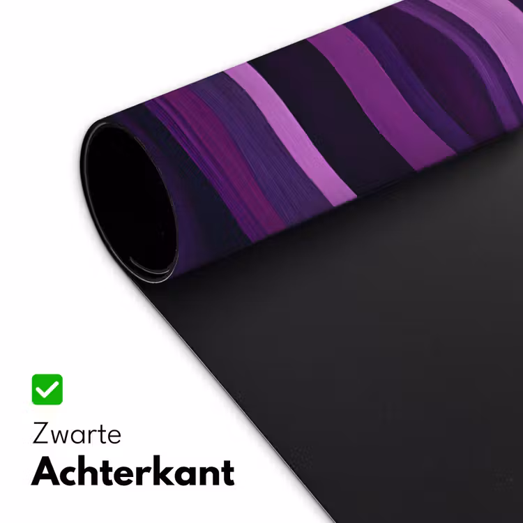 Lijnen - Golven - Paars - Abstract Muismat XXL klein -sfeer2