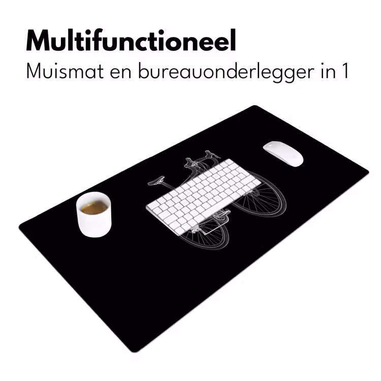 Lijnen - Illustratie - Wit Muismat XXL klein -sfeer4