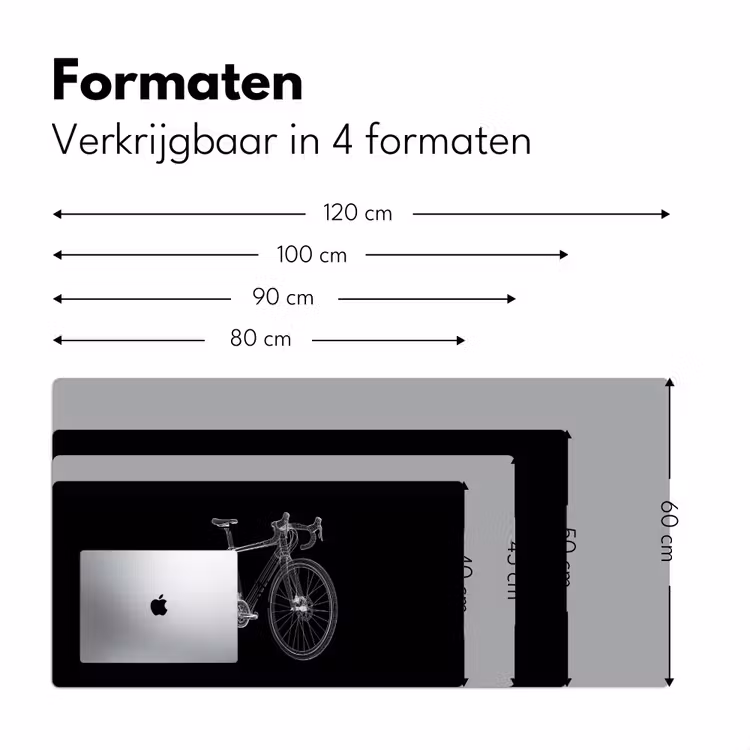 Lijnen - Illustratie - Wit Muismat XXL klein -sfeer5