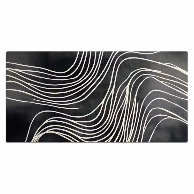 Lijnen - Patroon - Abstract - Wit Muismat XXL klein -3d_leeg