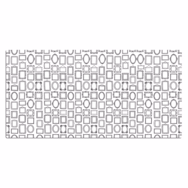 Lijsten - Patroon - Decoratie - Schets - Zwart-wit Muismat XXL klein -3d_leeg