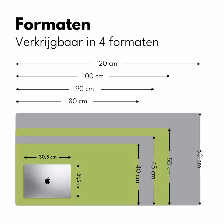 Lime - Glow - Groen Muismat XXL klein 681 -sfeer5