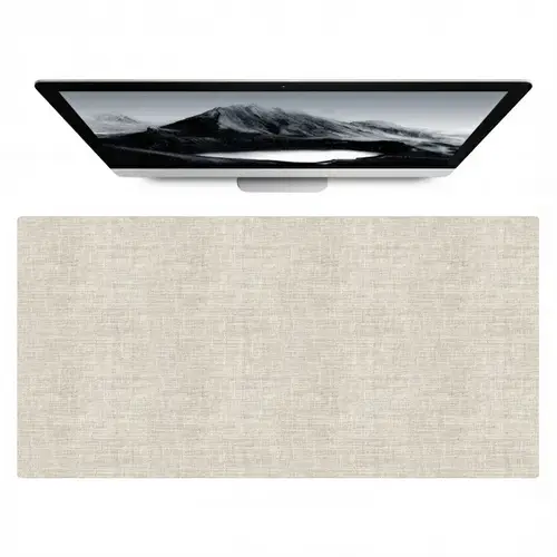 Linnen - Textuur - Beige Muismat XXL klein 681 -zzz3d