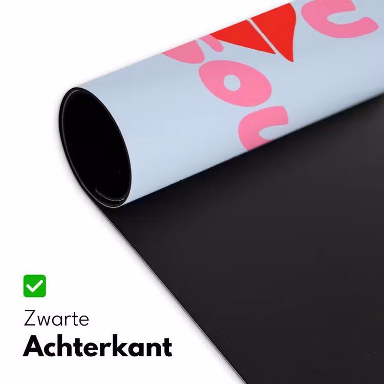 Lippen - Bisou - Blauw Muismat XXL klein -sfeer2
