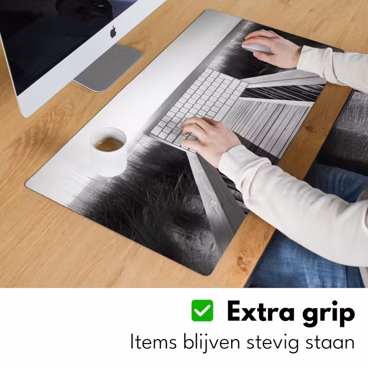 Loopbrug - Hout - Strand - Zee Muismat XXL klein -sfeer3