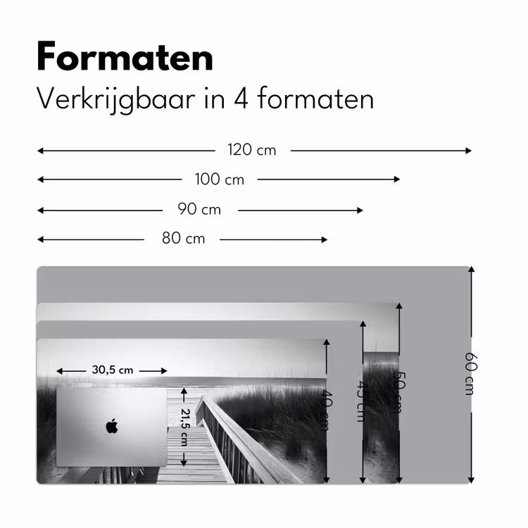 Loopbrug - Hout - Strand - Zee Muismat XXL klein -sfeer5