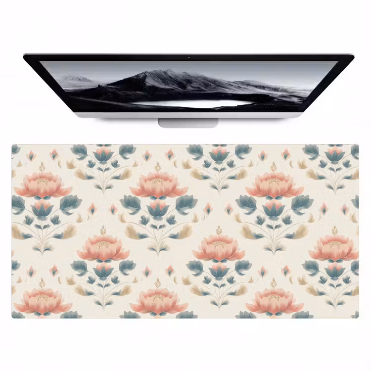 Lotus - Bloemen - Roze Muismat XXL klein 681 -zzz3d