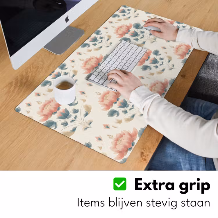 Lotus - Bloemen - Roze Muismat XXL klein 681 -sfeer3