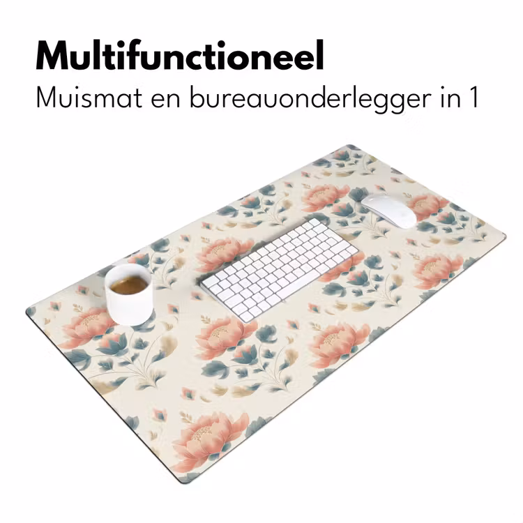 Lotus - Bloemen - Roze Muismat XXL klein 681 -sfeer4
