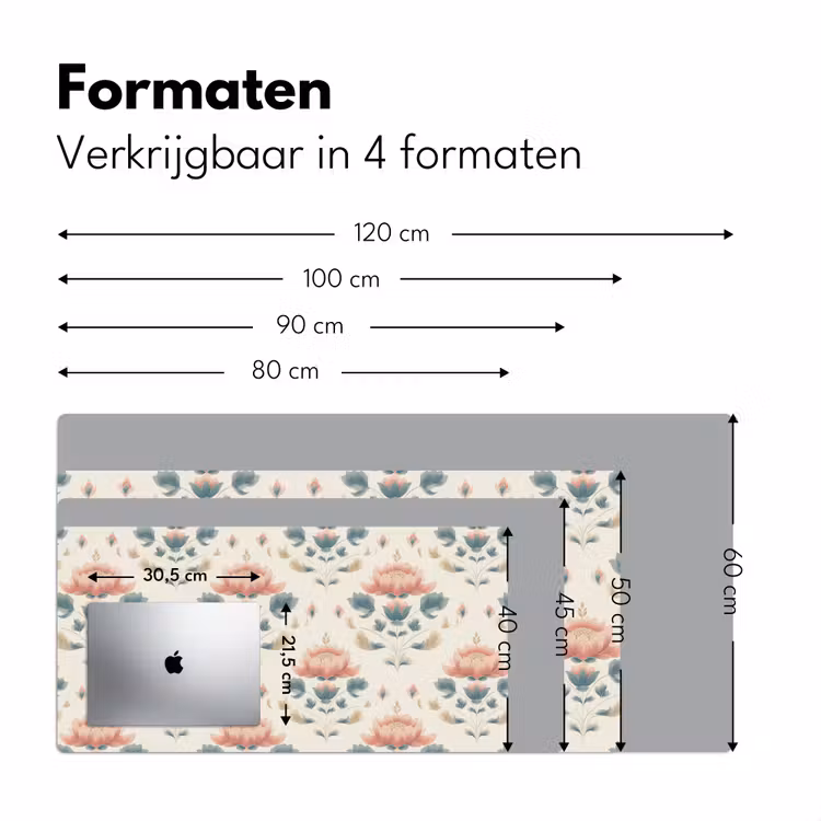 Lotus - Bloemen - Roze Muismat XXL klein 681 -sfeer5