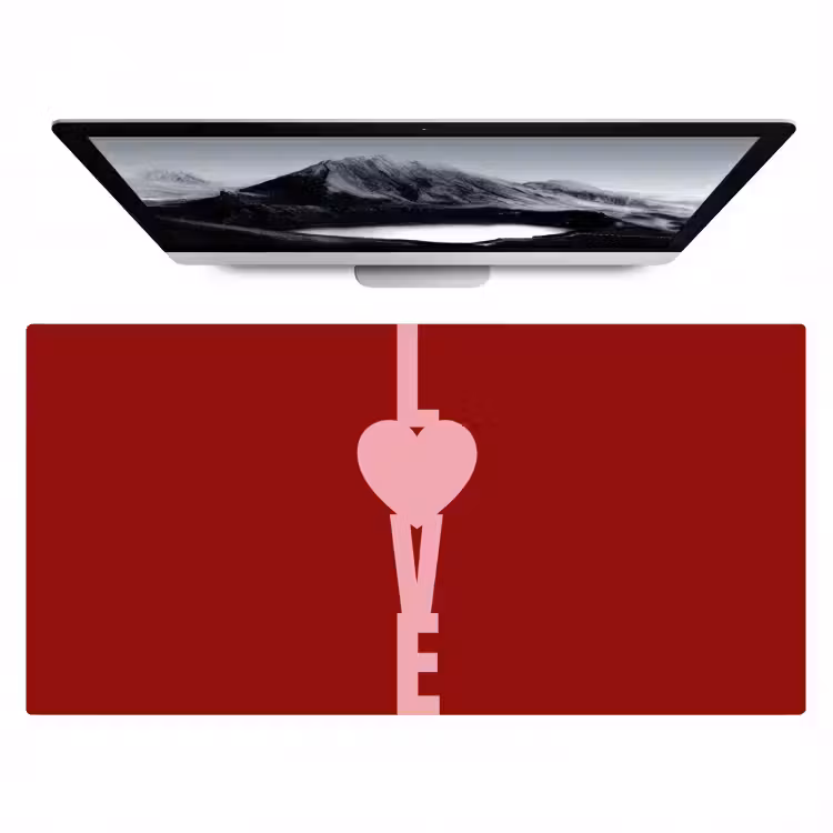 Love - Hart - Rood Muismat XXL klein -zzz3d