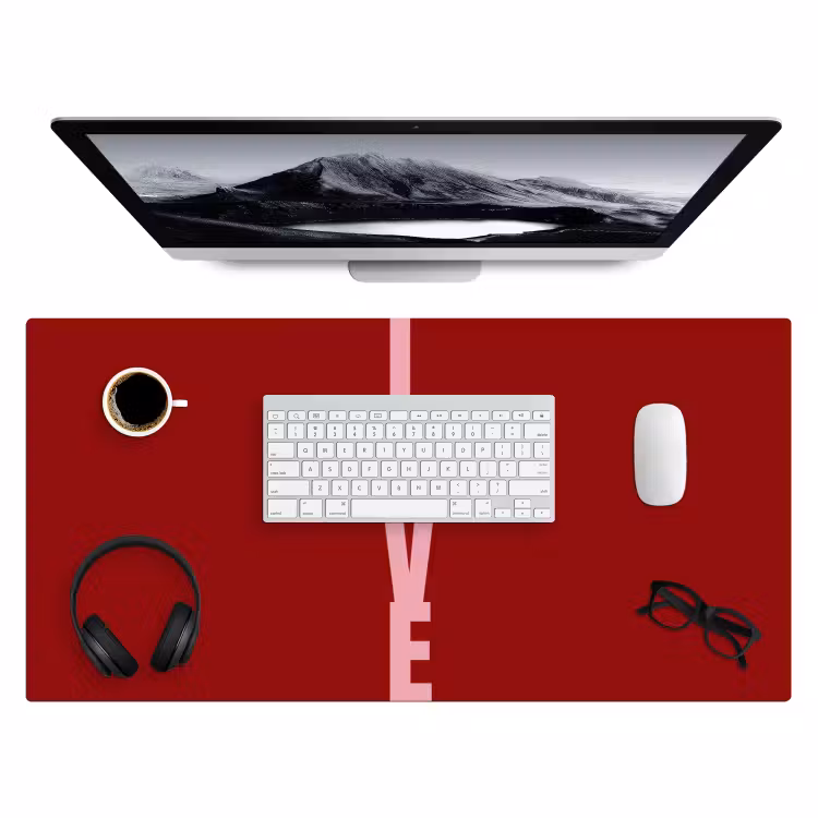 Love - Hart - Rood Muismat XXL klein -3d