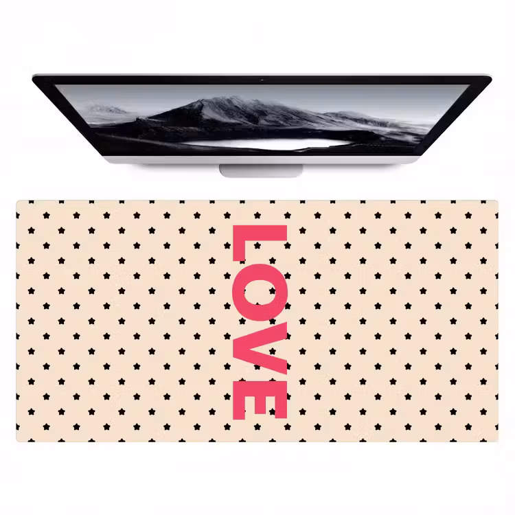 Love - Stippen - Roze Muismat XXL klein -zzz3d