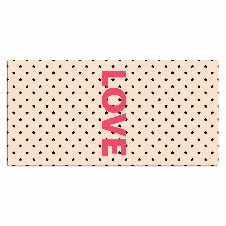 Love - Stippen - Roze Muismat XXL klein -3d_leeg