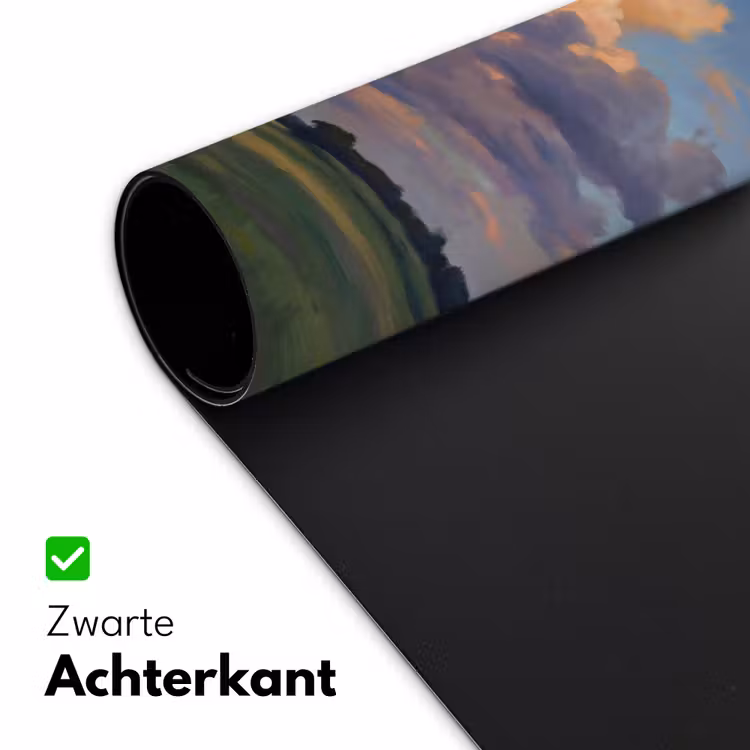 Lucht - Wolken - Landschap - Modern - Oranje Muismat XXL klein -sfeer2
