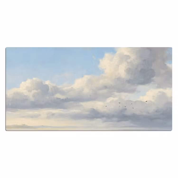 Lucht - Wolken - Natuur - Klassiek - Blauw Muismat XXL klein -3d_leeg