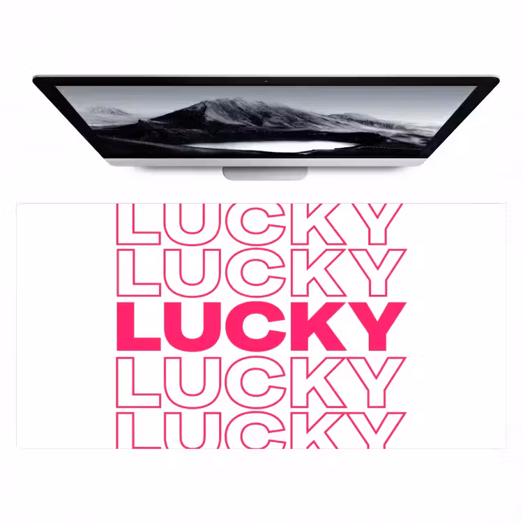 Lucky - Roze - Patroon Muismat XXL klein -zzz3d