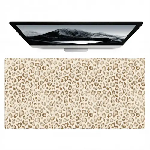 Luipaard - Klassiek - Beige Muismat XXL klein 681 -zzz3d