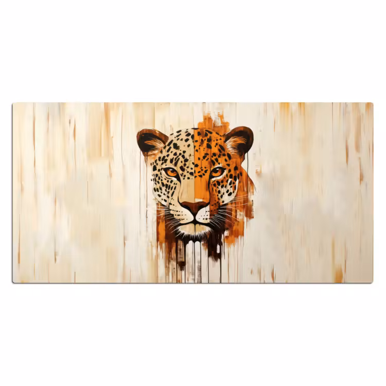 Luipaard - Symmetrisch - Strepen Muismat XXL klein -3d_leeg