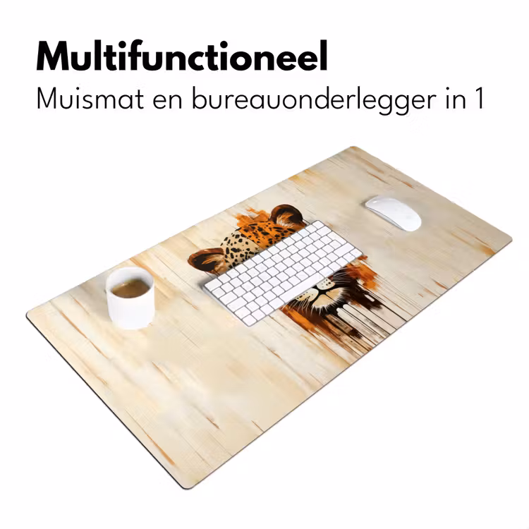 Luipaard - Symmetrisch - Strepen Muismat XXL klein -sfeer4