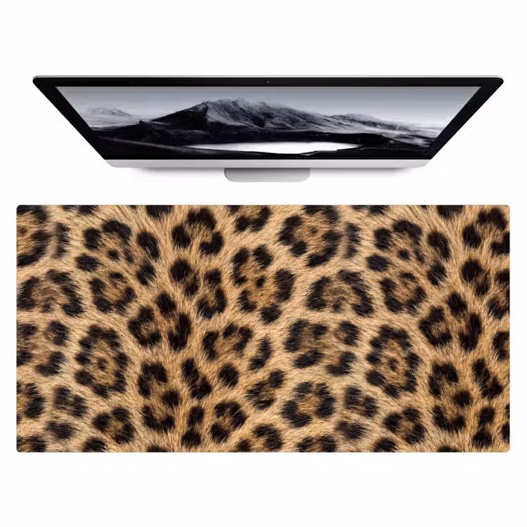 Luipaard - Vacht - Klassiek - Bruin Muismat XXL klein -zzz3d