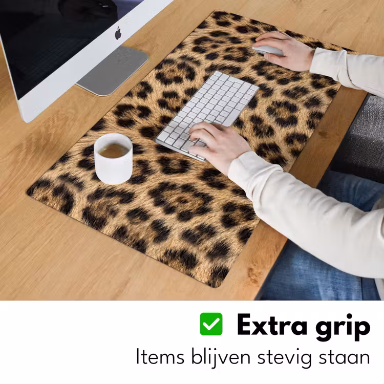 Luipaard - Vacht - Klassiek - Bruin Muismat XXL klein -sfeer3