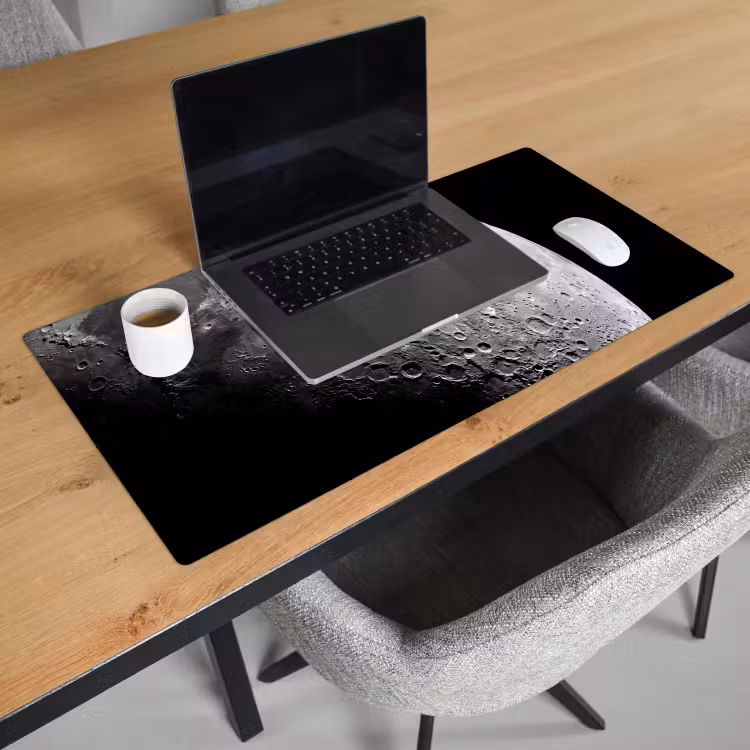 Bureau onderlegger - Maan - Kraters - Ruimte - Maan - Kraters - Ruimte Muismat XXL klein