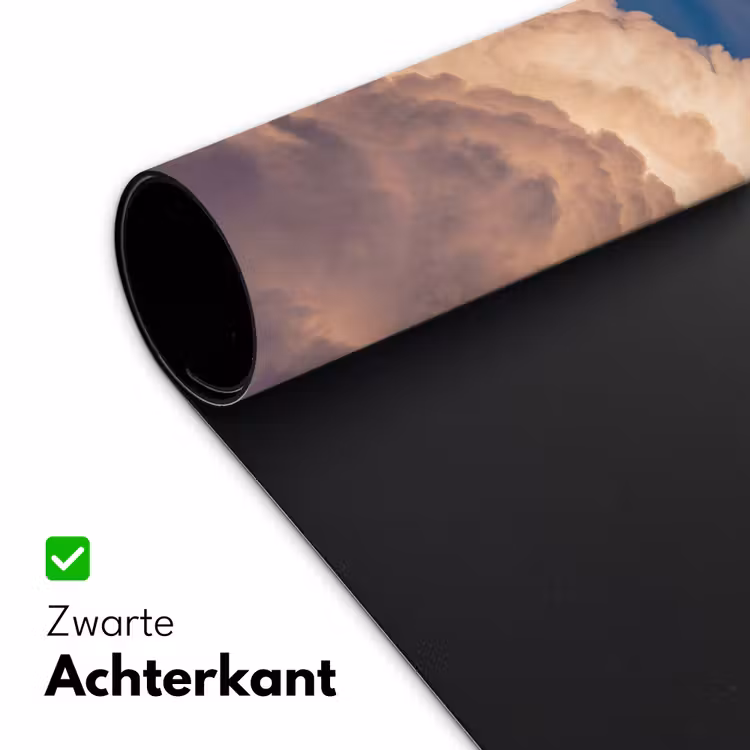 Maan - Wolken - Natuur - Oranje Muismat XXL klein -sfeer2