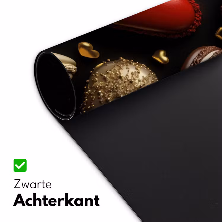 Macarons - Rood - Hart Muismat XXL klein -sfeer2