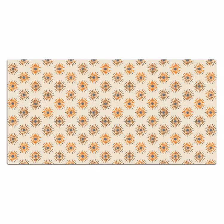 Madelief - Patroon - Oranje Muismat XXL klein 681 -3d_leeg