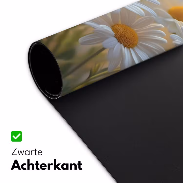 Madeliefjes - Wit - Zonlicht Muismat XXL klein -sfeer2