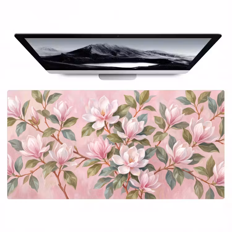 Magnolia's - Patroon - Roze Muismat XXL klein -zzz3d