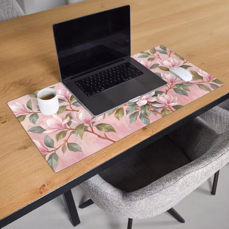 Magnolia's - Patroon - Roze Muismat XXL klein -sfeer1