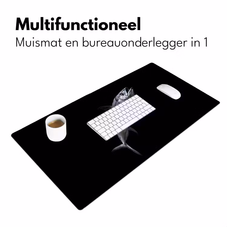 Makreel - Vis - Zwart Muismat XXL klein -sfeer4