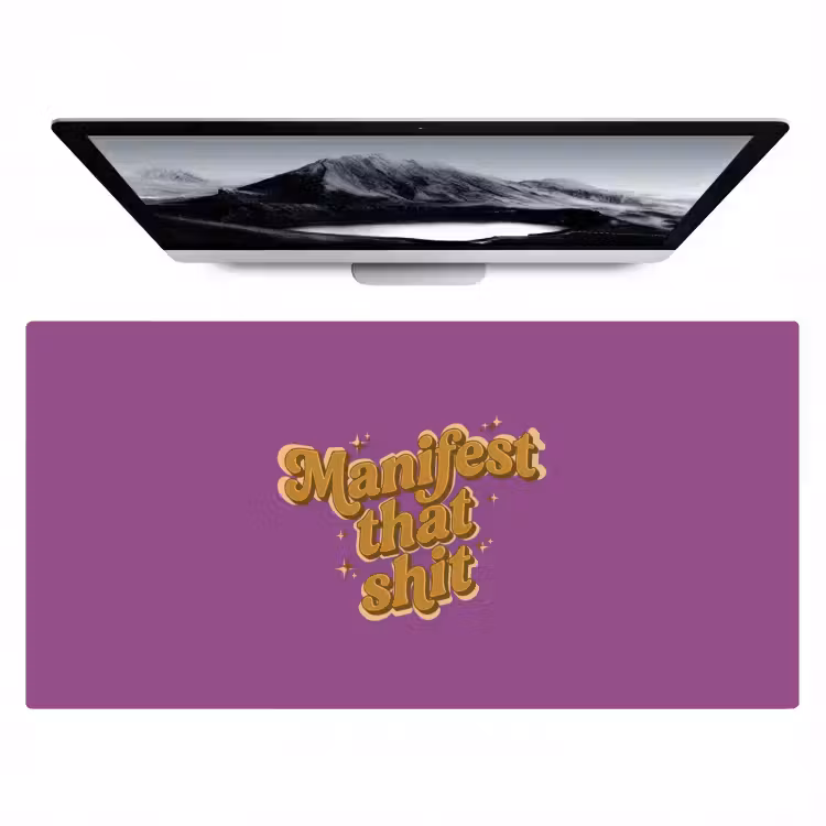 Manifest that shit - Paars - Glitter Muismat XXL klein -zzz3d