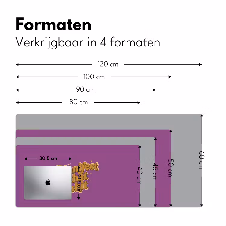 Manifest that shit - Paars - Glitter Muismat XXL klein -sfeer5